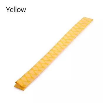 1шт водонепроницаемая трубка рукав резиновая термоусадочная нескользящая ручка удочка изоляция 18mm жёлтый