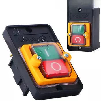 1шт водонепроницаемый кнопочный переключатель для мойки автомобиля, пресс-машины, шлифовальной машины, пильно-отрезной машины, переключатель управления машиной