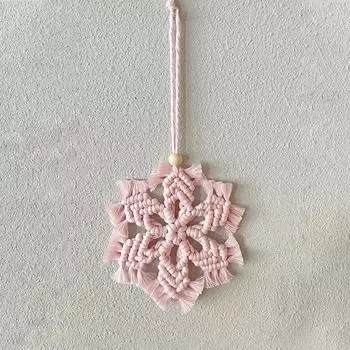 1шт вязаная подвеска в виде снежинки богемная снежинка пентаграмма настенное украшение хлопковая веревка