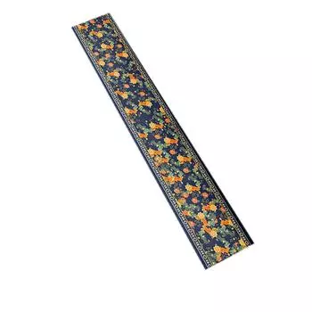 1шт. Защитный чехол для подоконника, элегантный коврик для подоконника, водонепроницаемый, цветочный узор, нескользящий, домашний декор, пылезащитный чехол, защита от солнца 10*150cm синий