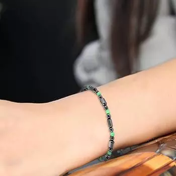 1шт зеленый бисер чешский синтетический камень эластичный браслет унисекс