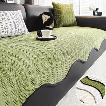 1шт жаккардовый чехол для дивана из шенилла на все сезоны универсальный коврик для дивана противоскользящий нерегулярный протектор для полотенец для дивана для гостиной отеля A 90x90cm 1PC