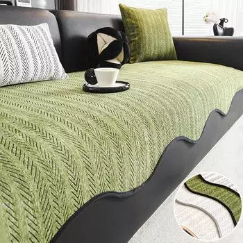 1шт жаккардовый чехол для дивана из шенилла на все сезоны универсальный коврик для дивана противоскользящий нерегулярный протектор для полотенец для дивана для гостиной отеля A 90x90