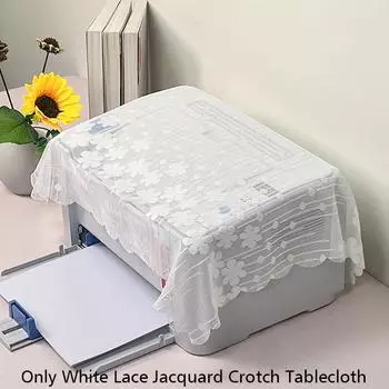 1шт жаккардовый принтер пылезащитный чехол белая кружевная элегантная квадратная скатерть пылезащитная доступно несколько вариантов 60x60cm