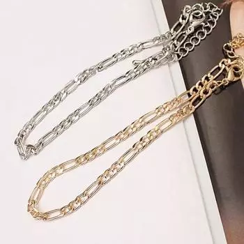 1шт женские простые звенья цепи браслет на щиколотке пляжные украшения для ног золотистый