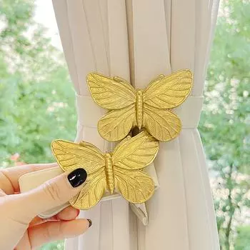 1шт золотая пряжка для занавески в гостиной, украшение комнаты, 3D-занавеска в форме ласточки, аксессуары для штор, 3 стиля