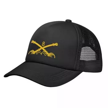 1st Bn 8th Cavalry Branch Wo Txt Mesh Бейсбольная кепка Спортивные теннисные шапки для тренировок для женщин и взрослых Кепки для спорта на открытом воздухе Adjustable