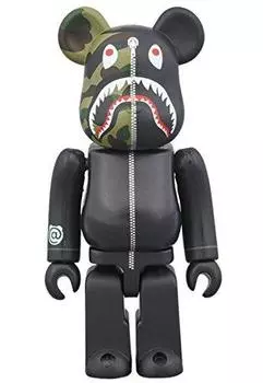 1-й КАМУФЛЯЖ АКУЛА ЧЕРНЫЙ BE@RBRICK 100%