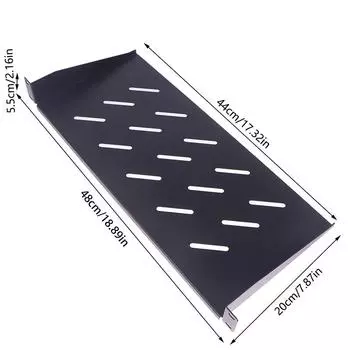 1U Server Rack Mount Shelf Vented Cantilever Tray For 19Inch Network Equipment Rack & Cabinet, Fine Workmanship 48*20*5.5cm