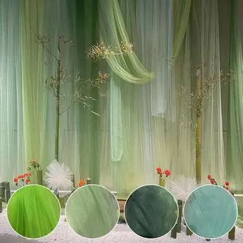 1x1,6 м Мягкий травянисто-зеленый Зеленый DIY Свадебная арка для вечеринки Тюль Ткань Драпировка Ткань Фон Шторы