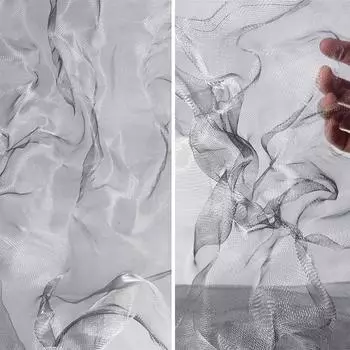 1x1 м металлическая пряжа фон реквизит ремесла гибкая проволочная сетка художественный материал дизайнер металлизированная ткань свадебное украшение чёрный