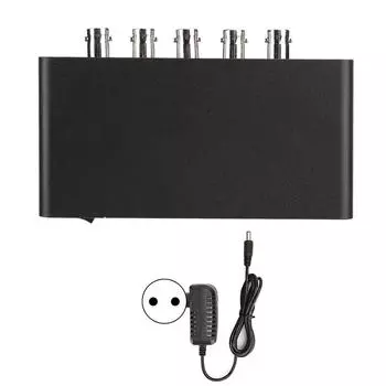 1x4 3G SDI Signal Splitter Video Converter 1 In 4 Out Distributor Adapter US Plug