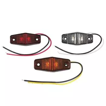 1X 12 В светодиодный 2,5-дюймовый габаритный фонарь, боковой габаритный фонарь для грузовиков, прицепов, караванов жёлтый