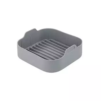 1x 20.3x20.3x7.5cm Silicone Pot Airfryer Fryer Accessories Baking Tool Tray Silicone Pan 100% Brand New And High Quality коричневый