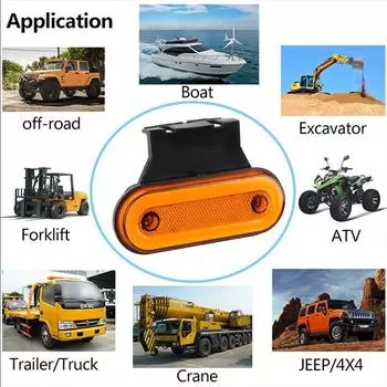 1x 24 В светодиодный боковой габаритный фонарь с кронштейном для грузовика, габаритный фонарь, задний фонарь для прицепа, тягача, грузовика, предупреждающий стояночный фонарь, аксессуары белый