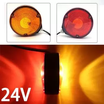 1x/2x универсальная красная янтарная двухсторонняя автомобильная лампа габаритный фонарь сигнальная лампа для 24 В автомобилей грузовиков прицепов грузовых автомобилей аксессуары 1x