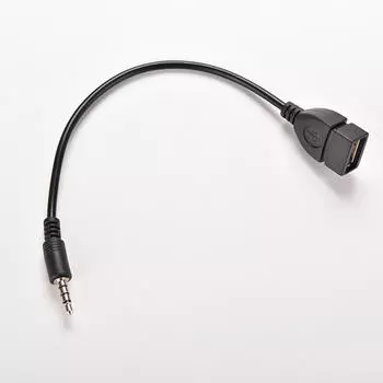 1X 3,5 мм штекер Aux аудио разъем для USB 2.0 женский кабель-переходник шнур автомобильный Mp3