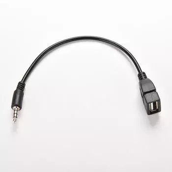 1X 3,5 мм штекер Aux аудио разъем для USB 2.0 женский кабель-переходник шнур автомобильный Mp3