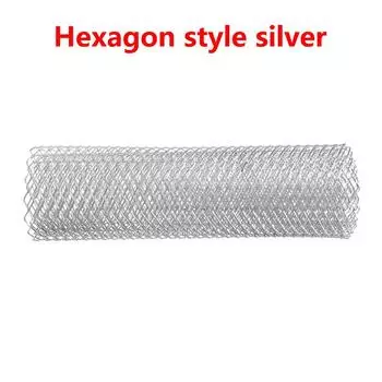 1X 40 x13 Silver Aluminum Hexagonal Style Automobile Front Grille Net Mesh