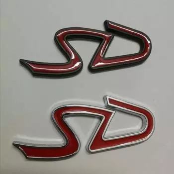 1X автомобильный Стайлинг 3D металлический хром черный SD эмблема наклейка для Mini Cooper F55 F56 JCW значок наклейки внешние аксессуары чёрный