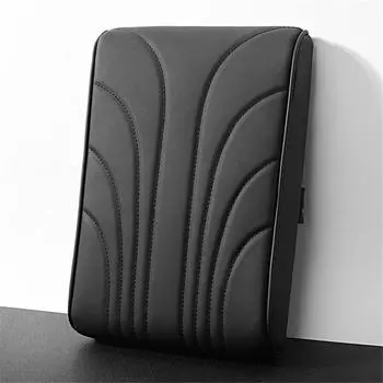 1x Черный чехол-подушка подлокотника из ПУ кожи для автомобиля с пеной памяти, накладка на бокс центральной консоли