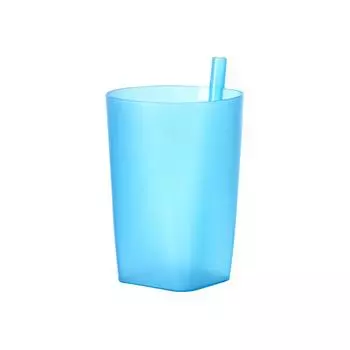 1X детская чашка для младенцев со встроенной соломенной кружкой для питья Solid Fe Aa Ew one size синий