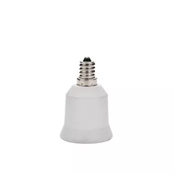 1X E12 в E26/E27 патрон для лампочек конвертер цоколь канделябр белый 1PC