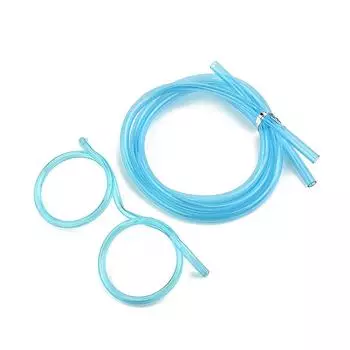 1x Glasses Straw Creative Glasses And Beard Straws Crazy Funny Plastic Art Straws Made Of High-quality Materials синий