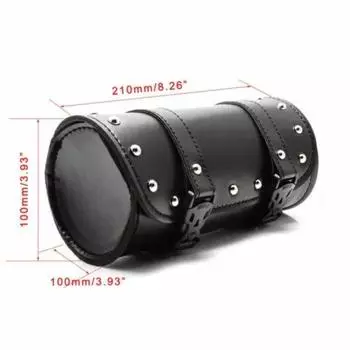 1x Мотоциклетная сумка из ПУ кожи, синтетическая сумка-ручка, круглый бочонок, сумка для хранения