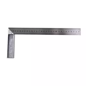 1X нержавеющая сталь 15X30 см, угол 90 градусов, метрическая шкала, квадратная линейка