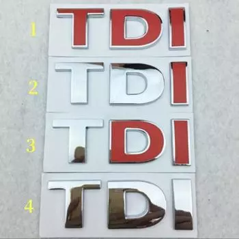 1X новый 3D металлический значок TDI, эмблема, наклейки All chrome
