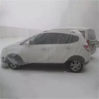 1X одноразовый автомобильный чехол водонепроницаемый прозрачный пластиковый пылезащитный чехол автомобильные дождевики M