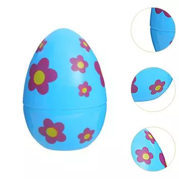 1x Огромное пасхальное яйцо, пустая корзина для яиц с сюрпризом, наполнители для дворовой игры, случайный цвет