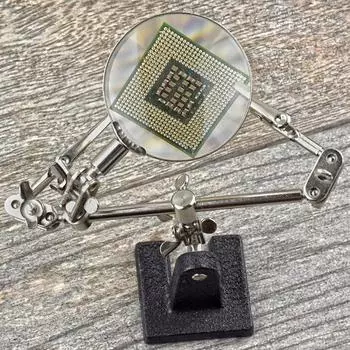 1X Подставка для паяльника из третьих рук, вспомогательный зажим, тиски, увеличительное стекло