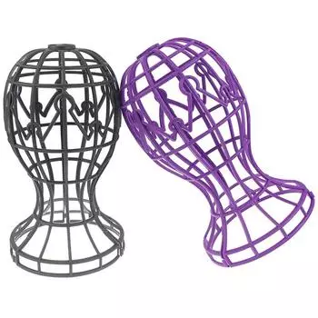 1X Подставка для парика, держатель для шапки, стойка для хранения, сушилка для париков, складной парик фиолетовый