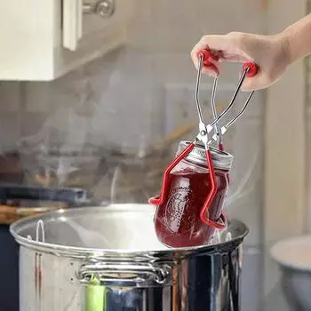 1X щипцы для подъема банок для консервных банок Подъемник для банок с ручкой и противоскользящим зажимом