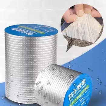 1X Водонепроницаемая лента бутилкаучуковая алюминиевая фольга для ремонта крыши каравана 5cmx300cm