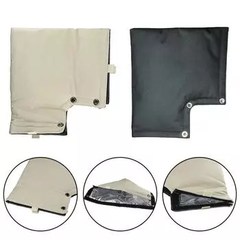 1x Водонепроницаемый и антифризный чехол для крана, протектор для сохранения тепла водопроводных труб, изоляция 30,5x33 см чёрный