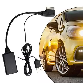 1x Wireless Audio AUX Cable Adapter 5.0 For MMI AMI MDI 2G 3G CD Radio Black ABS Simple Via App Pairing Car Electronics CHINA