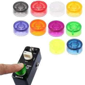 1X Защитная накладка на ножной переключатель, цветные пластиковые бамперы для гитарной педали эффектов синий