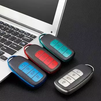 1x Защитный чехол для автомобильного брелока с 4 кнопками для Chery Tiggo 8 Pro Tiggo 8plus New 5 Plus 7pro красный