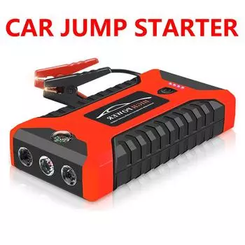 20000 мАч 600A Автомобильный стартер Портативная зажигалка 4 USB Power Bank Автомобильный аккумулятор Зарядное устройство Пусковое осветительное устройство EU красный