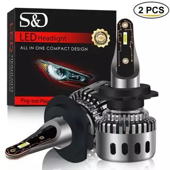 20000Lm Mini H1 H7 Led Canbus Фары H4 LED H11 CSP Фары H8 HB3 9005 HB4 9006 9012 hir2 9004 9007 H13 Hi/Lo Light Авто Лампа 6000K 9005/HB3