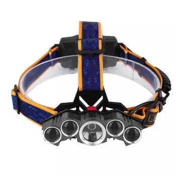 20000лм водонепроницаемый уличный фонарь с пятью светодиодами, зарядка через USB, для кемпинга, бега, рыбалки