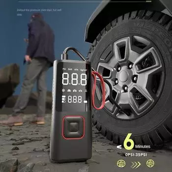 2000*3 MAH Автомобильный беспроводной воздушный насос Портативный воздушный компрессор для автомобильного велосипедного шарикового накачивателя 150PSI с прикуривателем и USB-кабелем для зарядки 4000mAh wireless