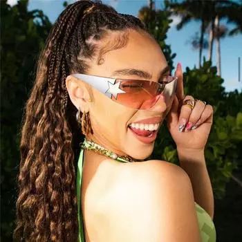 2000-е годы Панк-очки Очки Тени Y2K Солнцезащитные очки для женщин и мужчин Спортивные солнцезащитные очки Обертывание вокруг C3