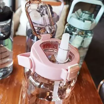 2000 мл пластиковая соломенная чашка для воды большой емкости, спортивная бутылка для воды, высококачественные инструменты для питья на открытом воздухе, для кемпинга