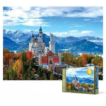 2000-piece jigsaw puzzle - Gorgeous late autumn at Neuschwanstein Castle, popular Korean puzzle