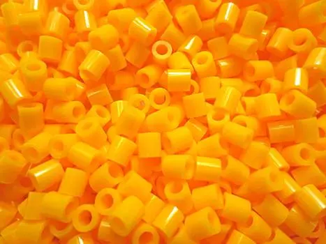 2000 Pieces Acrylic Fuse Beads Cylindrical Orange Iron Beads 5mm Crafts Handicraft Supplies Huey Craft Materials Huey h1848s82 Hole 2.9mm