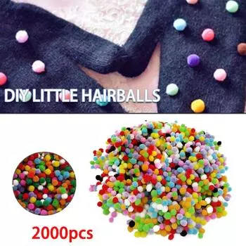 2000 шт. 1 см мини DIY многоцветный пушистый мягкий пушистый шар с помпонами для товаров для хобби и DIY творческих ремесел ручной работы детский инструмент